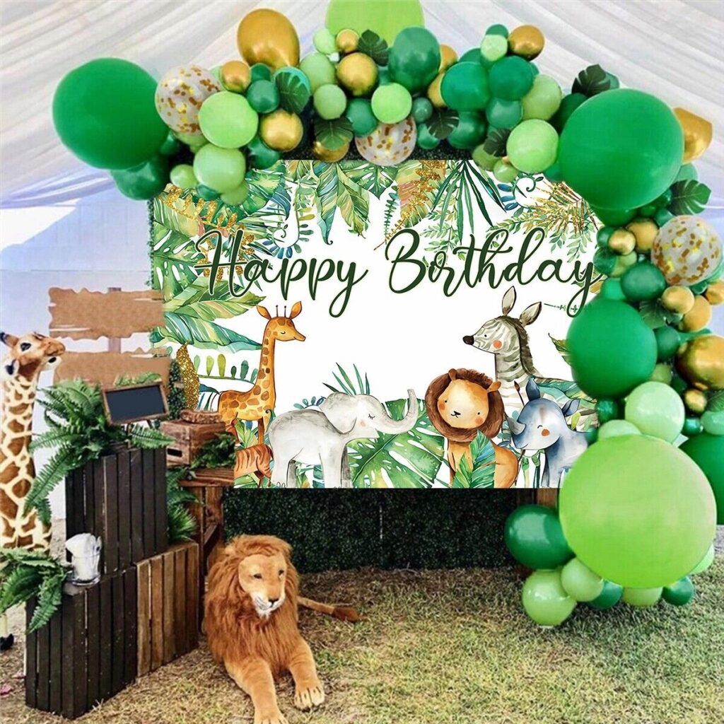 Jungle or zoo-themed birthday party